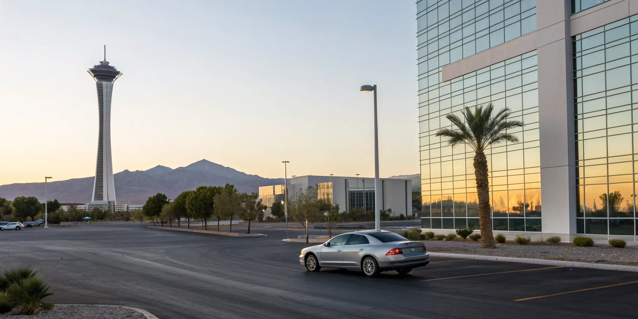 Mobile vehicle inspection of a car in Las Vegas.